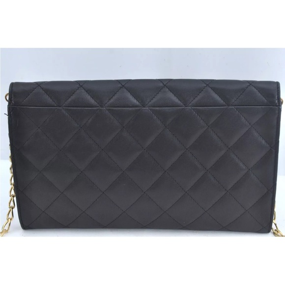 AUTH GIVENCHY Leather Chain Shoulder Cross Body Bag Black - Picture 2 of 7